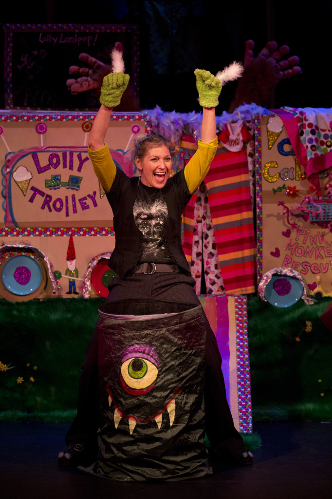 Wake Up Your Weird! Follows Lolly, a  5 year old candy loving sock puppet who gets bullied out of a  play-date.  The audience joins Lolly on her journey as she deals with hurt feelings by weaving a magical tale about a girl and her brain named Doyle, a Fa